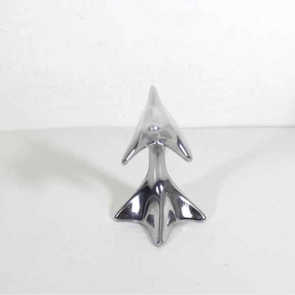 Mid Century Modern Hoselton Canada Aluminum Dolphin Sculpture Modernist Figurine - Picture 5 of 8